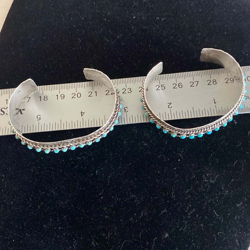 Beautiful Zuni Bracelet JP Ukestine Sterling and Turquoise!